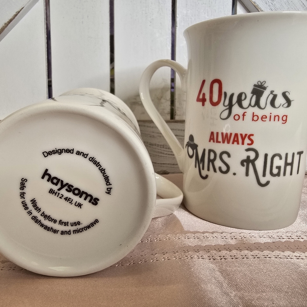 40 Years Of Being Right Coffee Cups